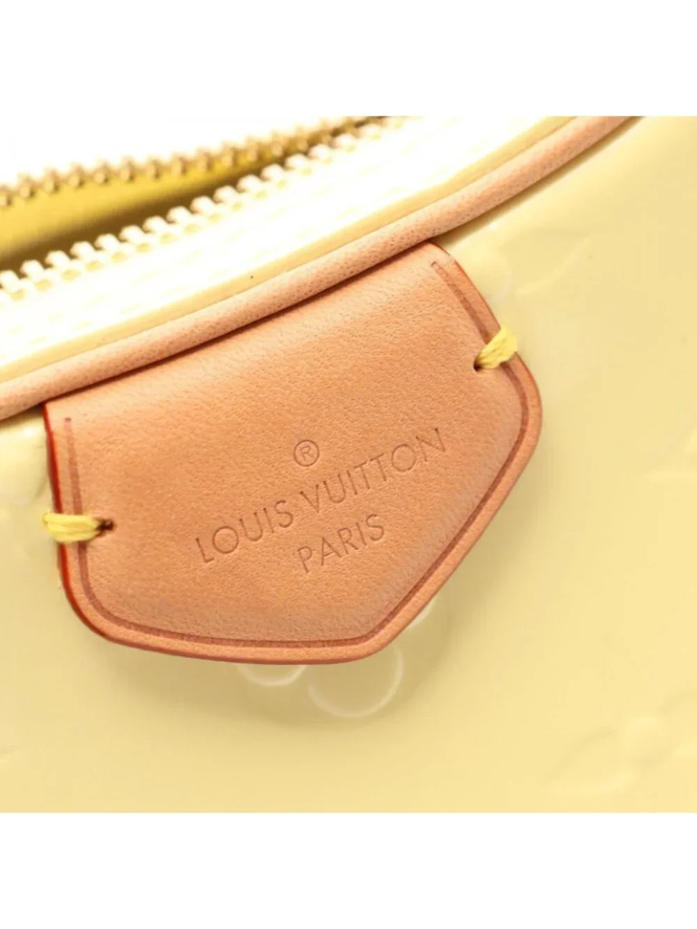 Louis Vuitton Handbag Croissant PM Monogram Vernis 2-Way Patent Yellow Leather